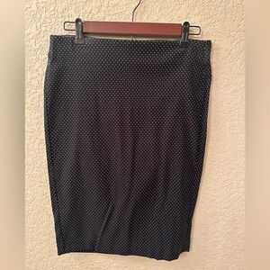 Elle Black and White Polka Dot Pencil Skirt